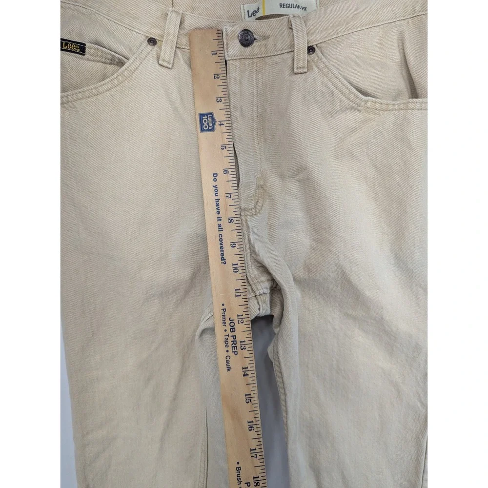 Lee Regular Fit Mens Jeans‎ 36x29 Tan Khaki Denim Straight Leg 100% Cotton